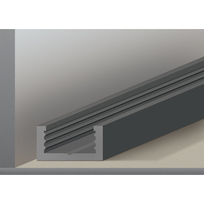 Laminate 0.5" Thick x 0.53" Wide x 93" Length Molding Track in Gray