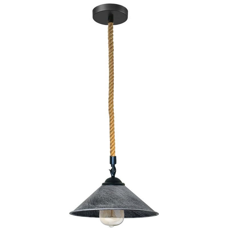 Kolby 1 - Light Brushed Copper Cone Pendant, Brushed Silver