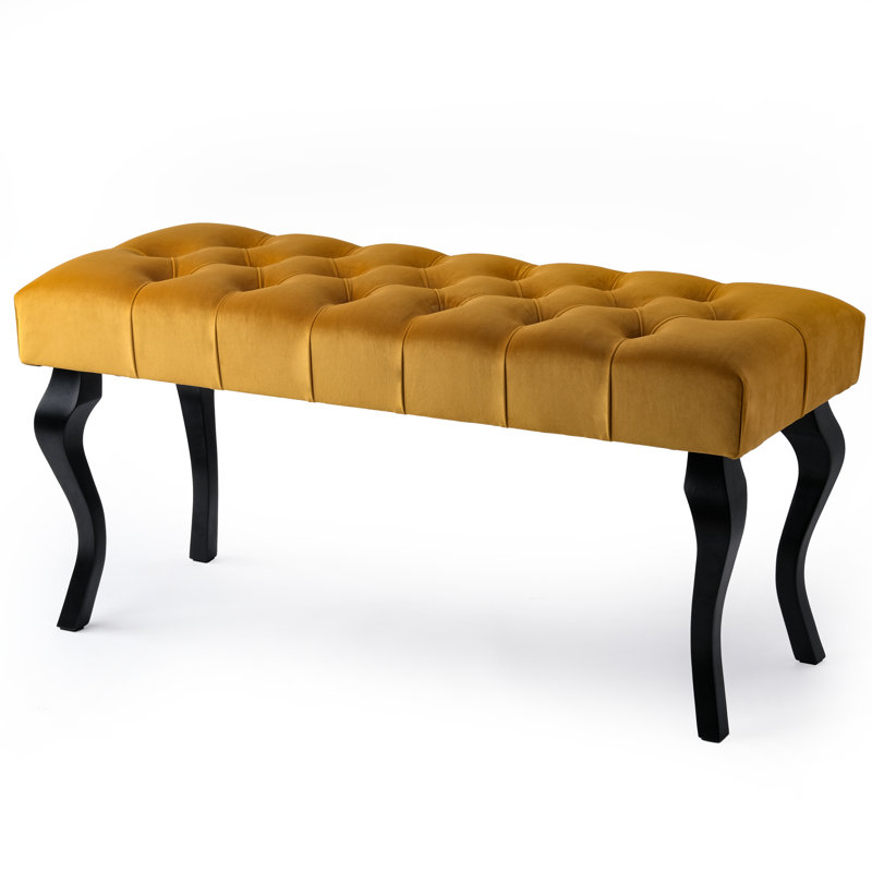 Johnstone Velvet Upholstered Bench, 45cm H x 140cm W x 30cm D