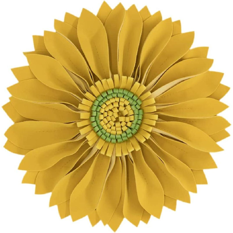  Housse et insert de coussin 100% coton, Jaune