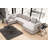 Stylish Corner Sofa with Beech Wood Frame, Light Grey Polyester Fabric, 55.1 x 151.6 x 78.7 inches | Soft Foam Seating with Spring Support, 2 Cushions Included | Modern Design for Living Room & Family Spaces