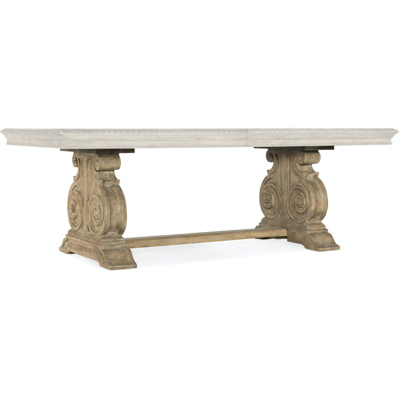 Castella Brown Wood Extendable Rectangular Dining Table