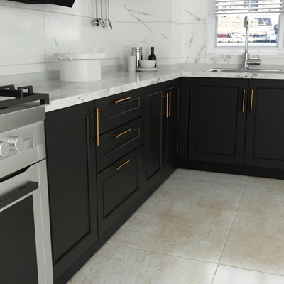 Paquet de 10 poignées d'armoire en bronze champagne - Poignées d'armoire pour meubles de chambre à coucher de cuisine - Poignées de tiroir en acier inoxydable de qualité supérieure avec rétro