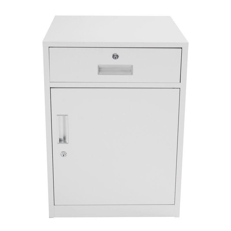 Tervel 1-Drawer Vertical Filing Cabinet with Locks, White