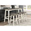 2 tabourets de bar en bois massif, blanc et café, aspect transitionnel, 21,5 lb de bois et charge de 30,5 po-1109889474