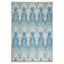 Seneca Machine Printed Polyester Chevron Area Rug in Blue/Gray-2037516328