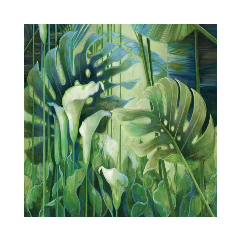 Tropical Garden 1 Piece Wrapped Canvas Painting, 66.04 cm H x 66.04 cm W x 3.175 cm D