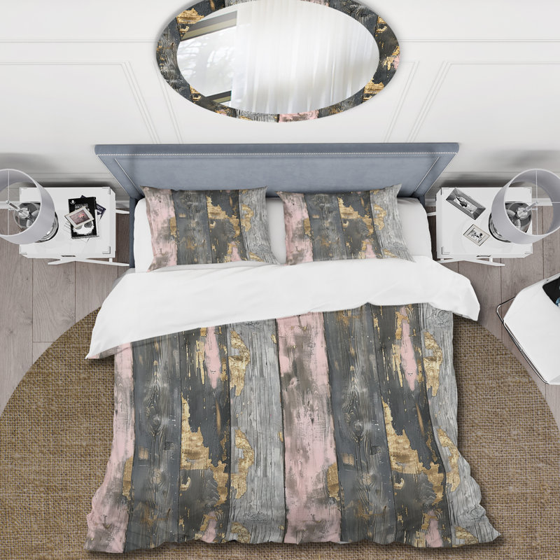 Ensemble de housse de couette Blush, Housse de couette pour grand lit + 2 taies décora