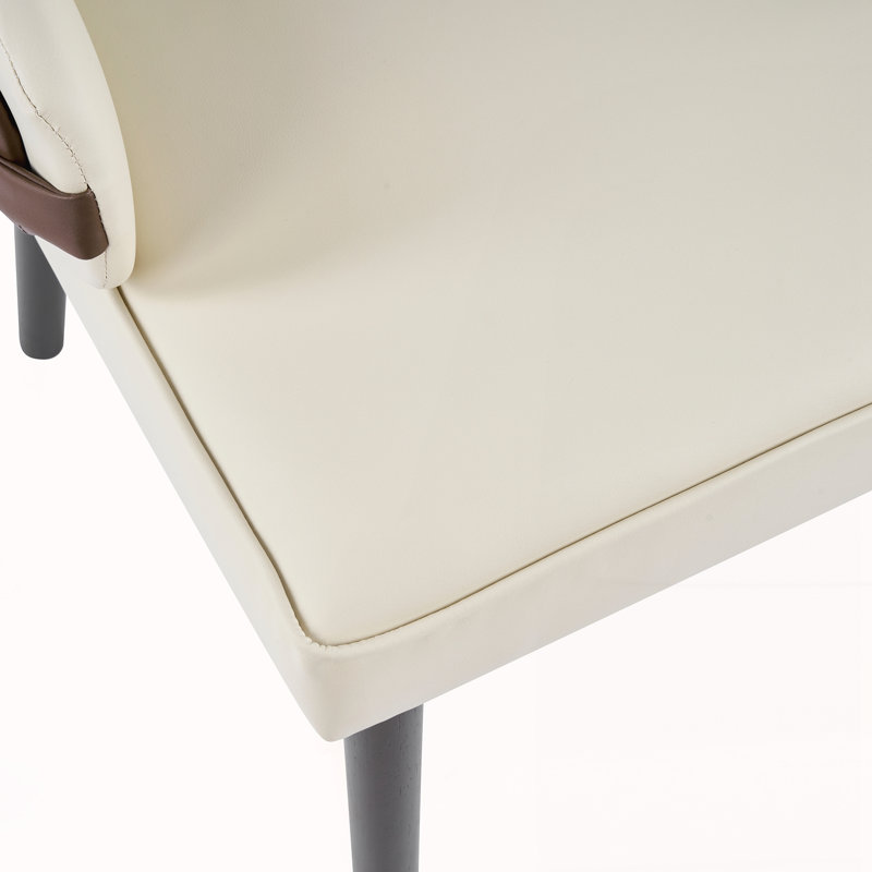 Chaise d'appoint moderne pour salle à manger / salon, Beige/brun