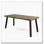 Table de salle à manger d'extérieur en bois d'acacia avec pieds en métal