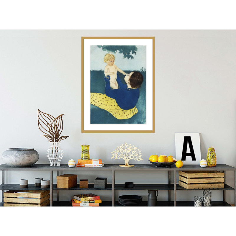 «Under the Horse» par Mary Cassatt - Impression sur toile, H 16,75 po x l 13,56 po