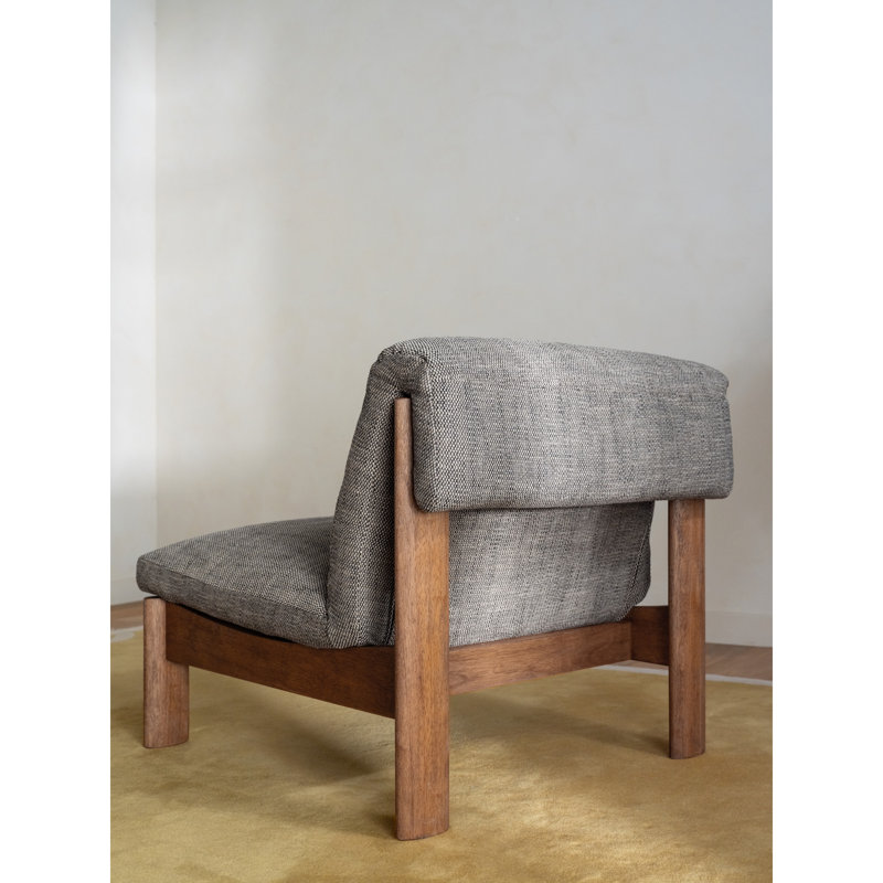 Pierce Accent Slipper Chair, Ash Mélange Basketweave