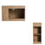 Ensemble de meuble-lavabo mural simple 30 po, avec meuble-lavabo en céramique et armoire latérale, portes à fermeture en douceur 30 po