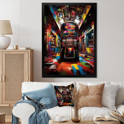 Jukebox Machine Neon Grooves 2 - Jukeboxes Wall Art