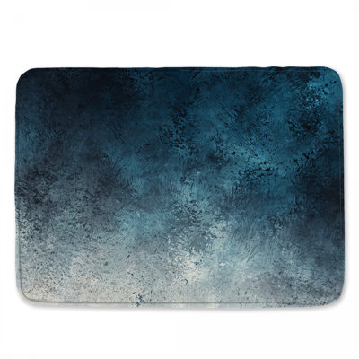 Tapis de bain bleu à texture grunge