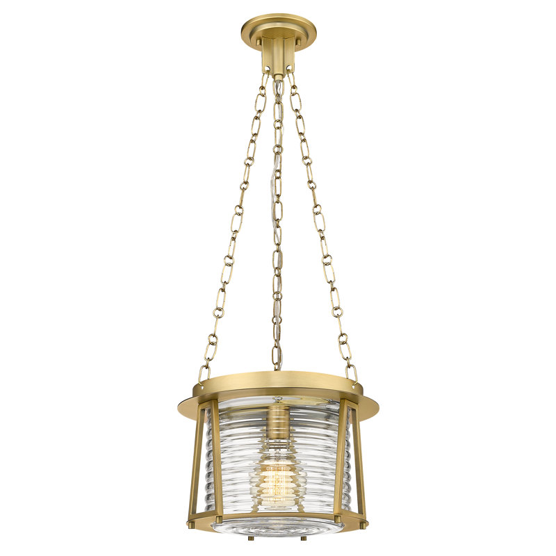 Luminaire suspendu unique à 1 lumière Analicia, Nickel brossé