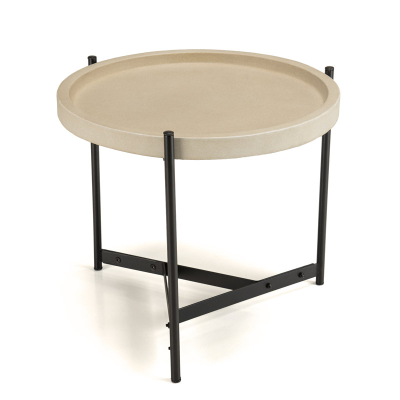 Akil Round Outdoor Side Table , 52cm cm W 50cm cm D