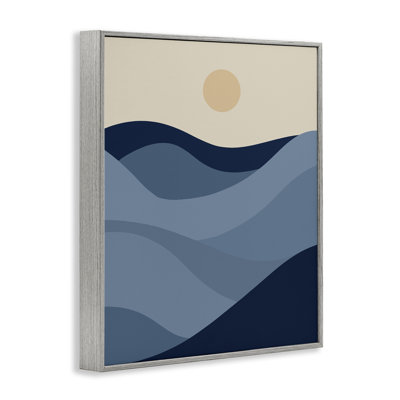  «Blue Hills & Moon», art de la giclée encadrée par Daphne Polselli