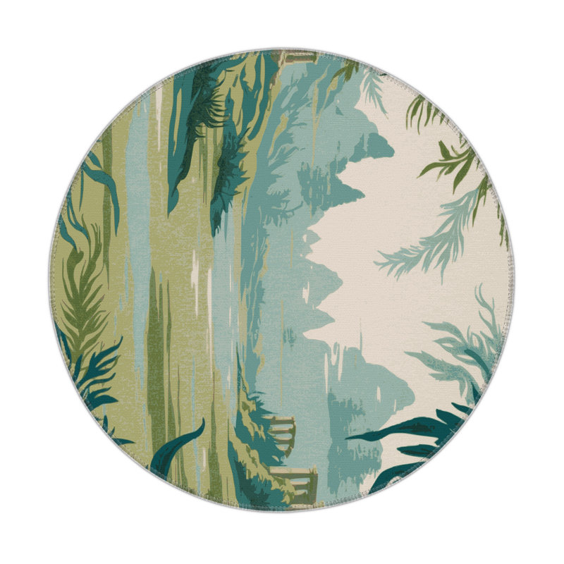 Spirit Flame Indoor And Outdoor Area Rug, Round 5'