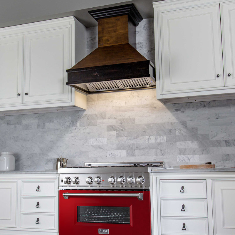 ZLINE 36" Legacy Dual Fuel Range, Red Gloss Stainless Steel