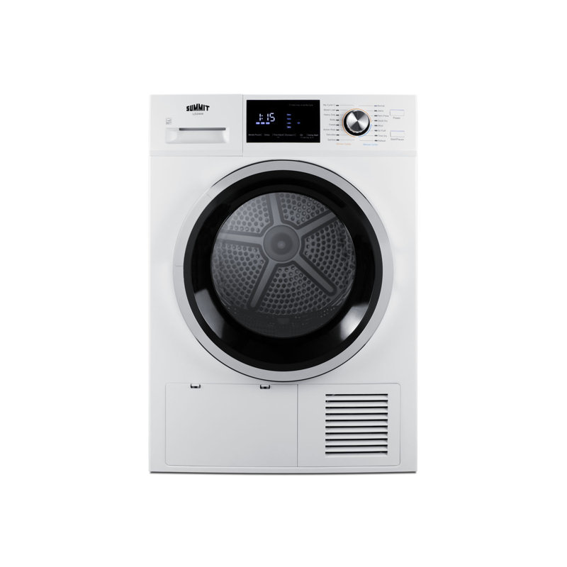 Summit 4.4 Cu. Ft. White Stackable Electric Dryer with Moisture Sensing