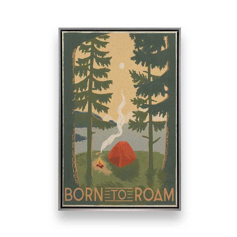 «Forest Escape», reproduction sur toile, Cadre flottant en chrome poli, H 36,75 po x l 24,75 po