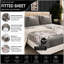 Bliss Complete Bedding Set Floral Grey Duvet Cover Fitted Sheet With Matching Pillow Case-119317712