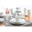 Emily 50 Piece Bone China Dinnerware Set, Service for 6