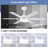 46/52" Ceiling Fan 6-blade with Lights Remote Quiet DC Motor Dimmable 3 Colors 6 Speeds Modern for Living Room Patio-1375353470-1375353457