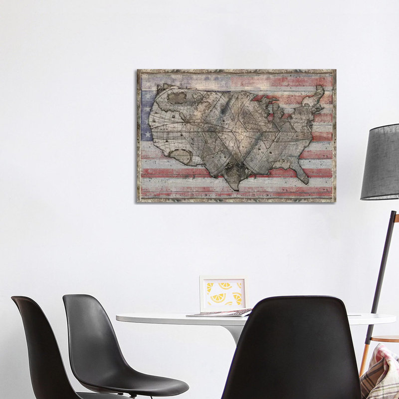 USA Map Forever by Diego Tirigall - Wrapped Canvas Print, 101.6 cm H x 66.04 cm W x 3.175 cm D