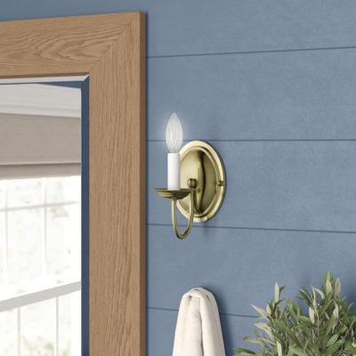 Maynes Steel Candle Wall Light