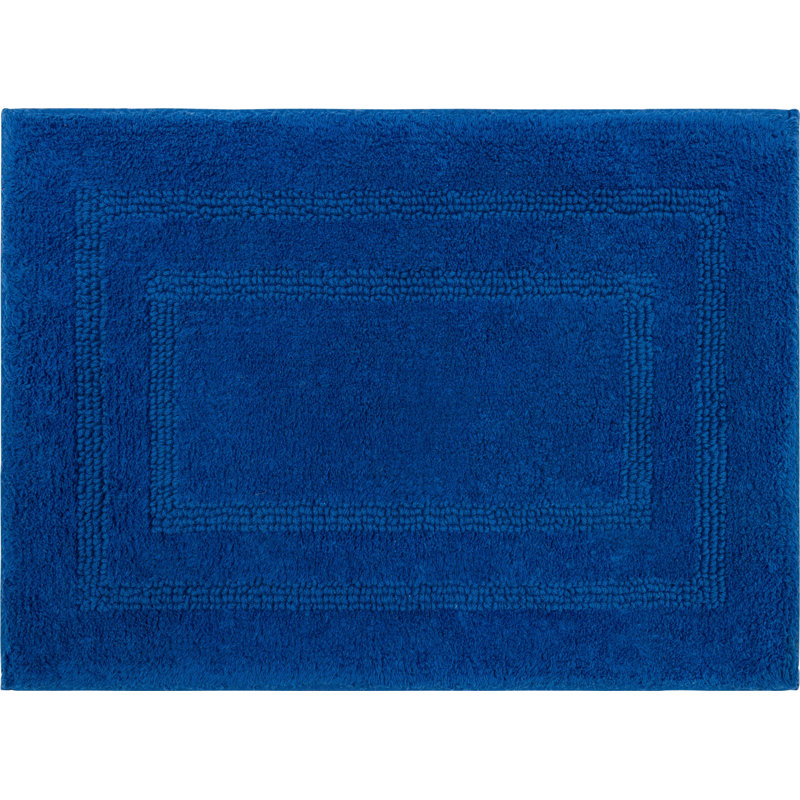 Kail Plush Stain/Fade Resistant Machine Washable Bath Mat, 21" W x 34" L, Fiesta Cobalt