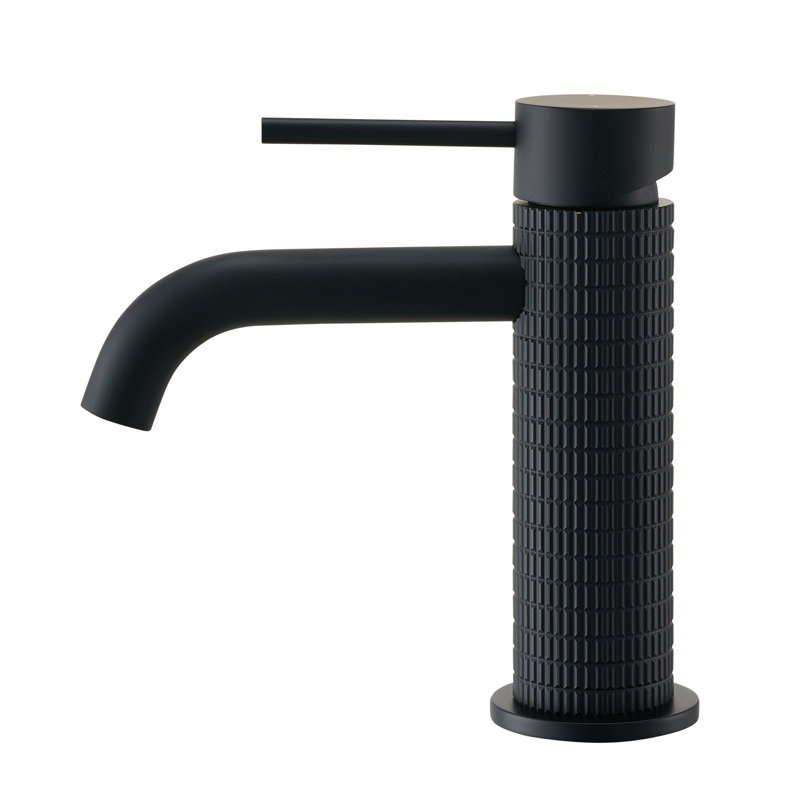 Mendavia Single Hole Bathroom Faucet, Matte Black