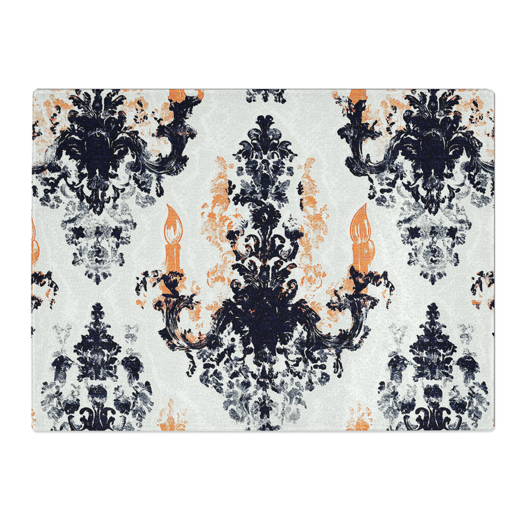 Damask Pattern Vol.2  Glass Chopping Board