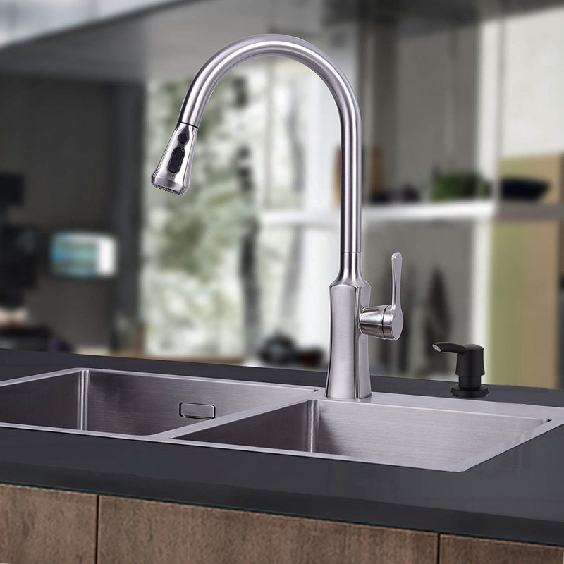 Kitchen Soap Dispenser, Matte Black
