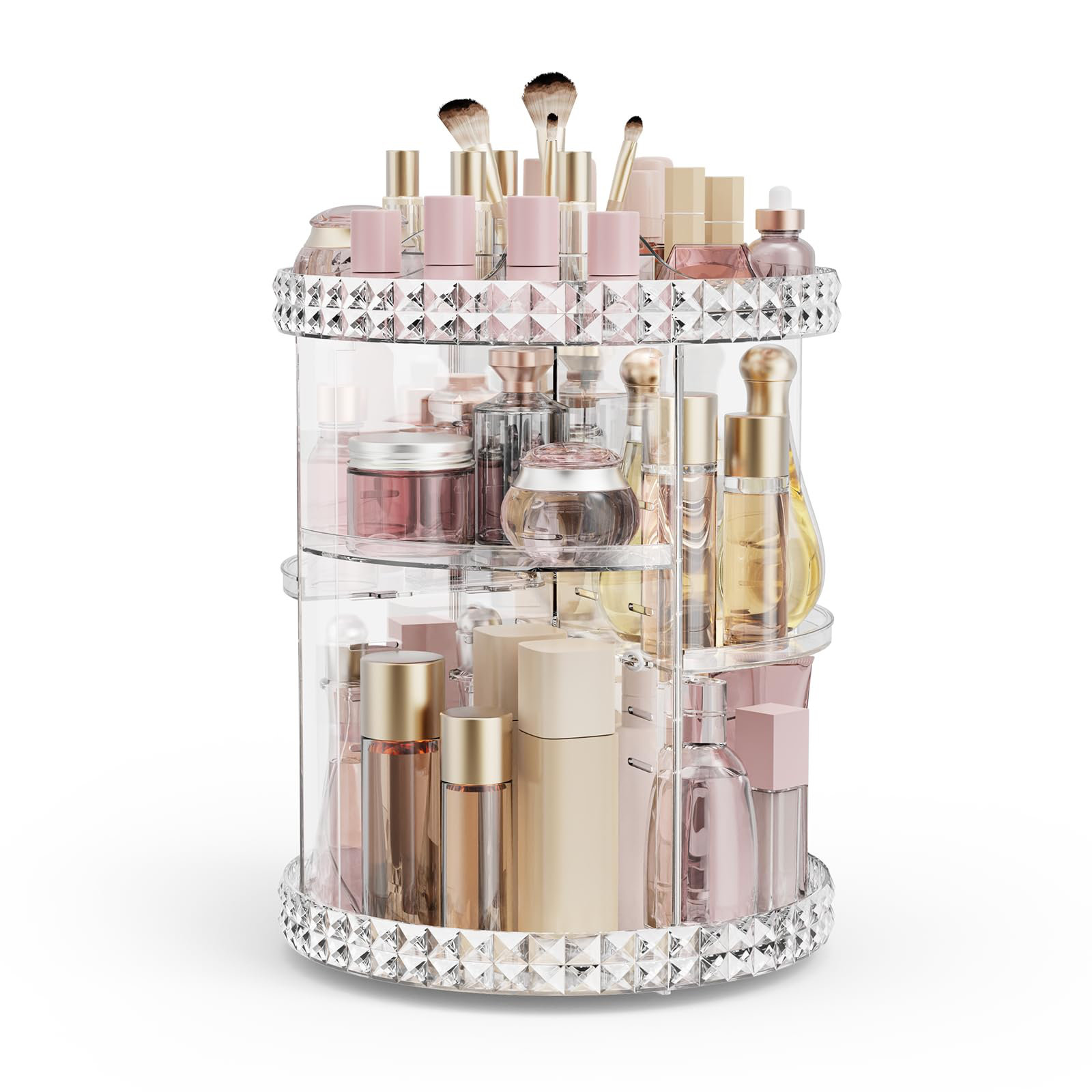 Rebrilliant Rotating Makeup Organizer, 360° Spinning Skincare ...