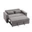Lit 61,4 po en gris avec coussins lombaires réglables et pratiques poches latérales pour les dortoirs-1655709251