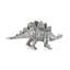 Stegosaurus Business Card Holder - Pewter