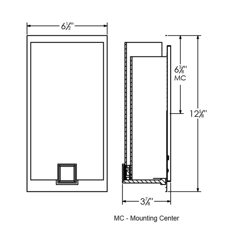 Garon Flush Mounted Sconce, Satin Nickel, 12.63" H x 6.5" W x 3.88" D