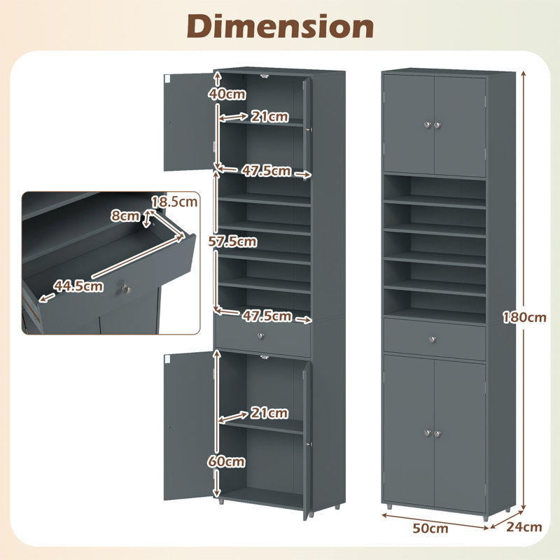 180cm Kitchen Pantry