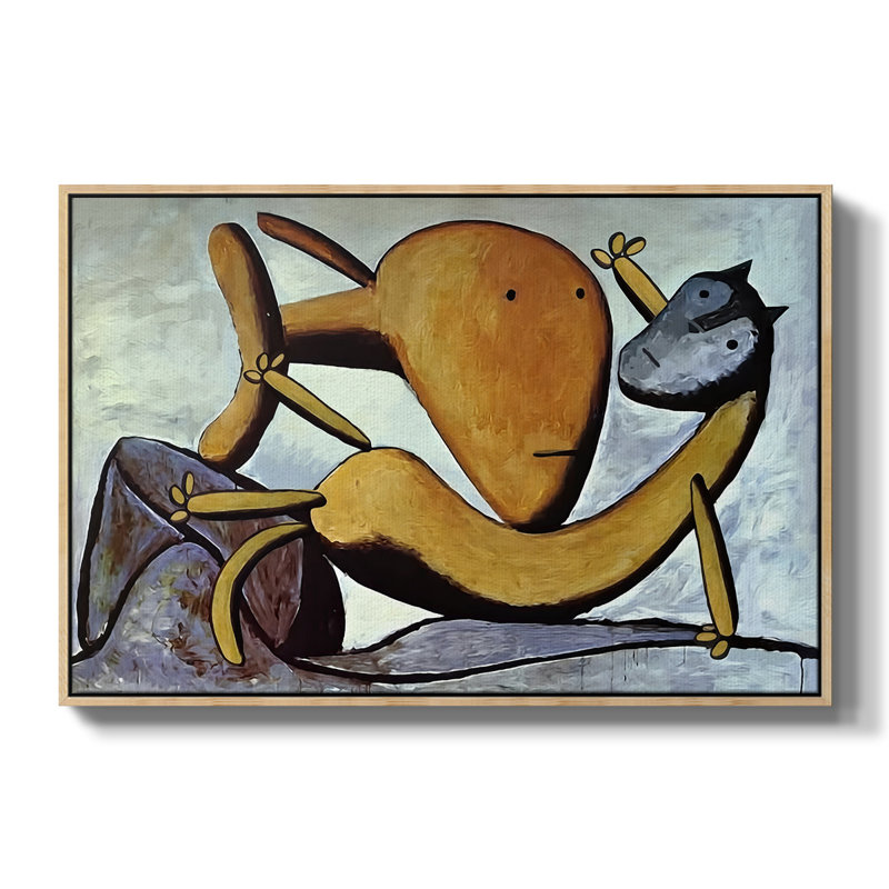 Chat et gros poisson, v. 1931 - Pablo Picasso, toile tendue avec châssis, 24 po x 36 po, Naturel
