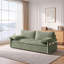 Canapé-lit convertible 3 en 1 de 202 cm (79,5 po), format King, en velours côtelé, avec coussins d'accoudoirs et poches de rangement latérales-887724353-887724354