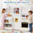 Wooden Play Kitchen For Kids, Toy Kitchen Sets With 6-piece Kitchenware, Sink & Stove, Water Dispenser & Hood With Lights & Sounds - Ages 3+(white)-120393691