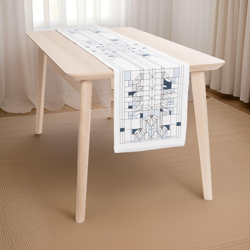 Chemin de table imprimé nénuphars