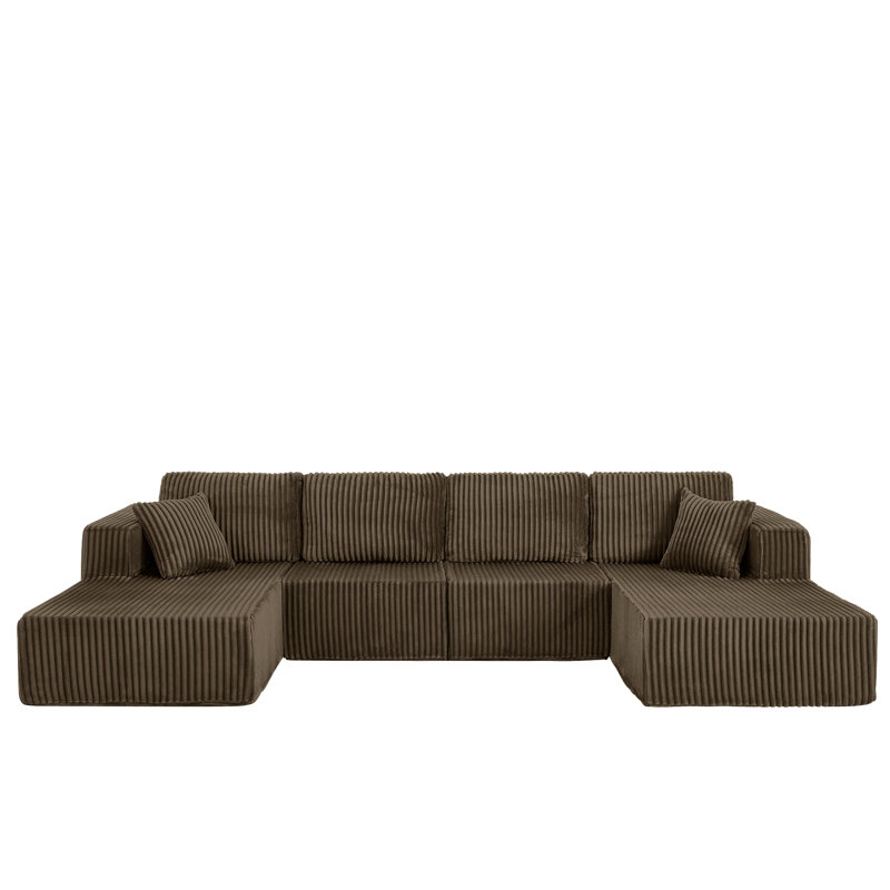 Comfortable Modern Sectionals Sofa, Foam Upholstered, Spacious Design For Home