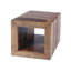 Table d'appoint en forme de cube en bois de rose de 16 pouces avec tablette de plancher.