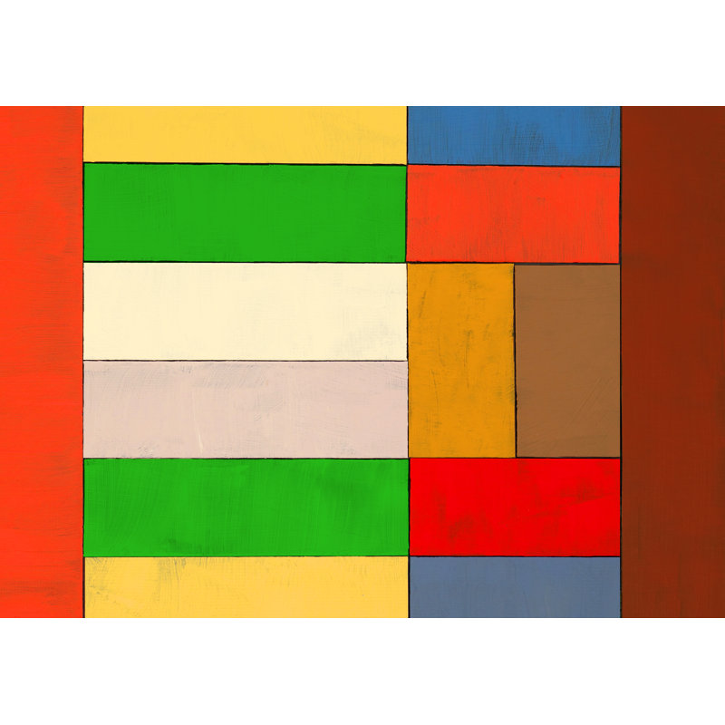 Gannen Geometric Area Rug, Rectangle 90 x 150cm