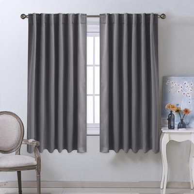 Blackout Curtains for Living Room, Thermal Insulated Solid Window Panels, Room Darkening Drapes for Bedroom/Kitchen, 2 Pieces