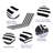 2Pcs Patio Chaise Lounge Cushion, High-Grade , Protected & Fade , Removable Zippered Cover, High Resilience Sponge Filler, Adjustable Straps, Black And White Stripes Decoration Outdoor Chair Seat Pad-1705356602