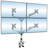 Mount-It! Full Motion Quad Monitor Desk Mount for monitors up to 32", Silver